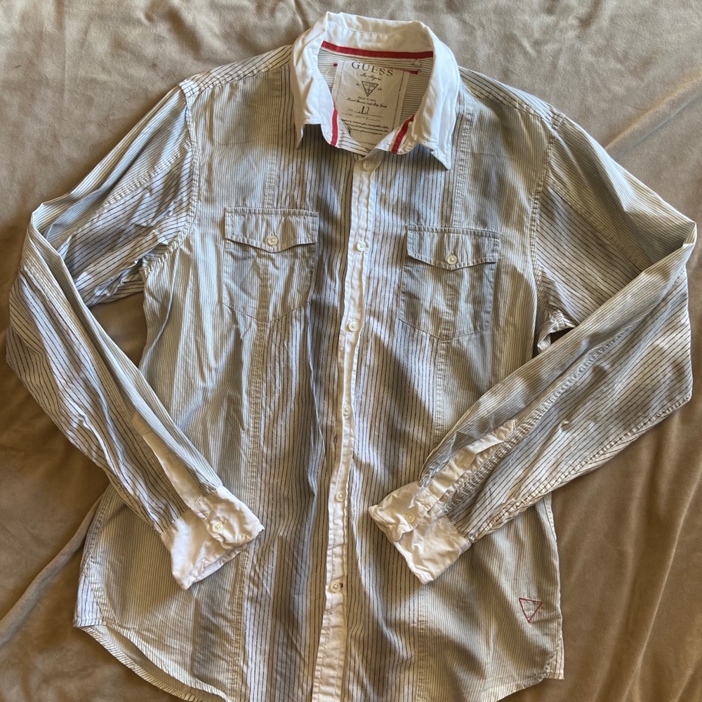 Men’s Guess Button Up Dress Shirt